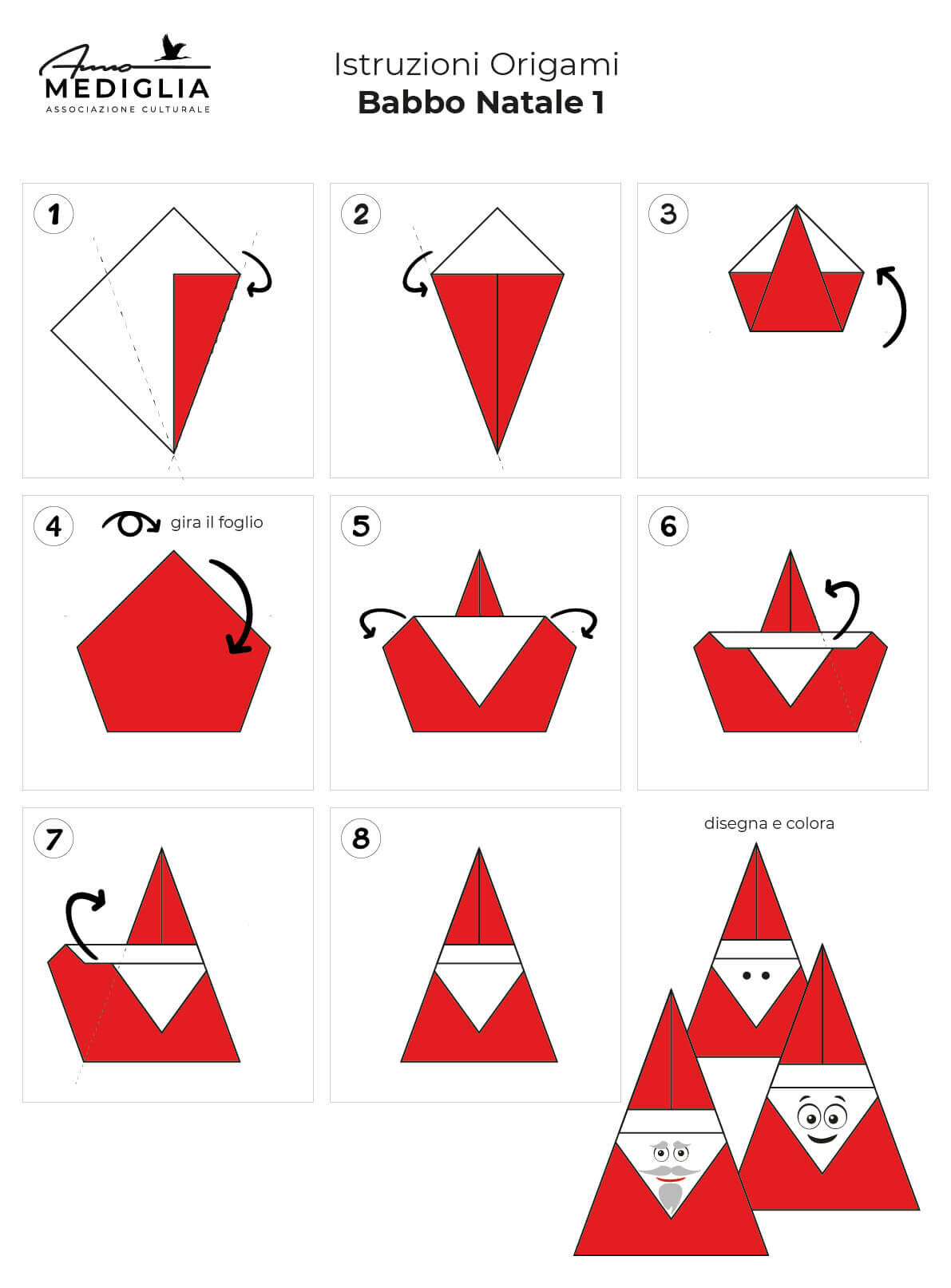 Origami di Natale facili per bambini - Good Mood Family